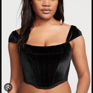 Victoria’s Secret Black Velvet Bustier